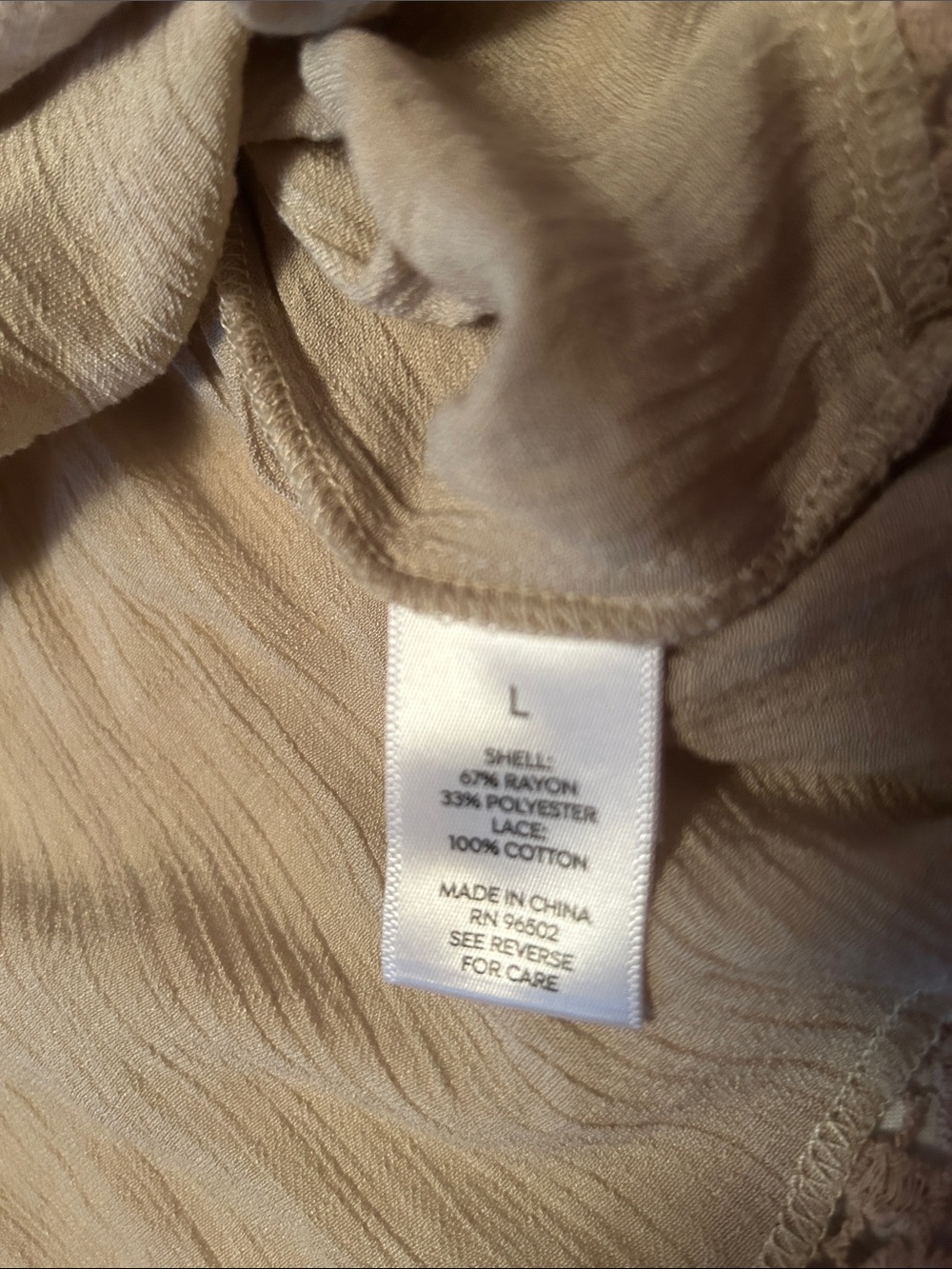 Westport Taupe Crochet-Trim Peasant Blouse - Picture 7 of 7